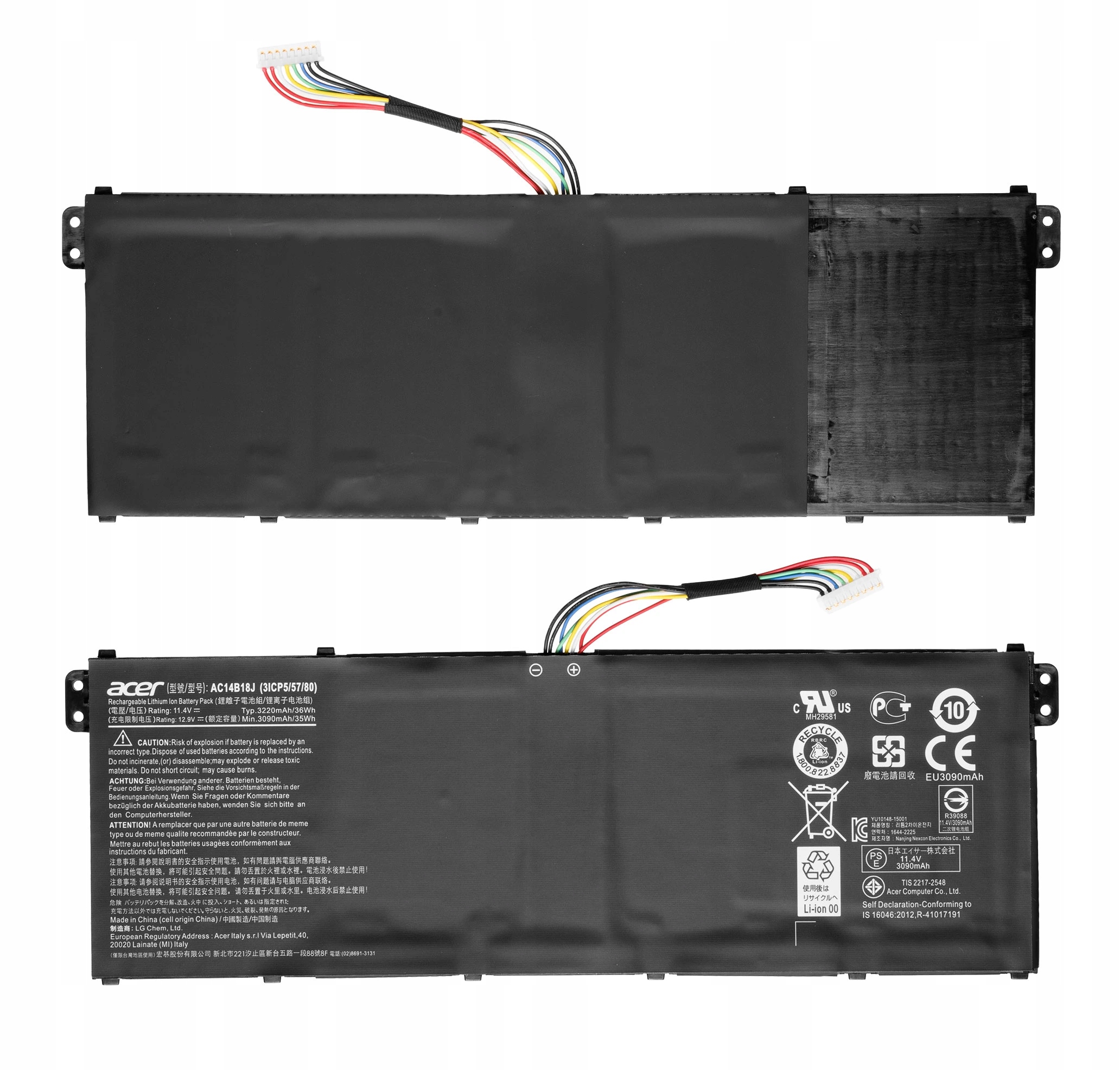 Baterie pro notebooky Acer lithium-iontová 3220 mAh Acer rk531