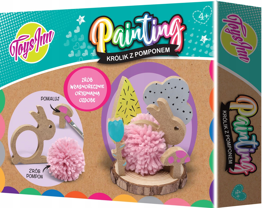 

Pompon ozdoba Diy kreatywna zabawka Królik