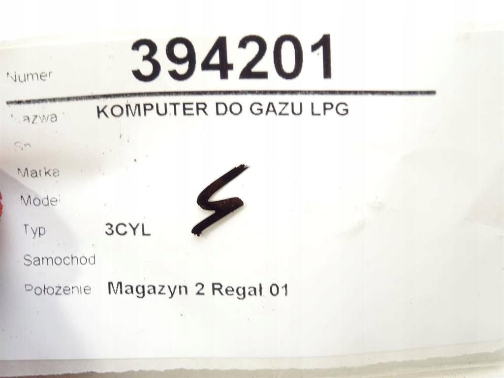 KOMPUTER DO GAZU LPG 3CYL 67R-014903 Typ silnika Benzyna