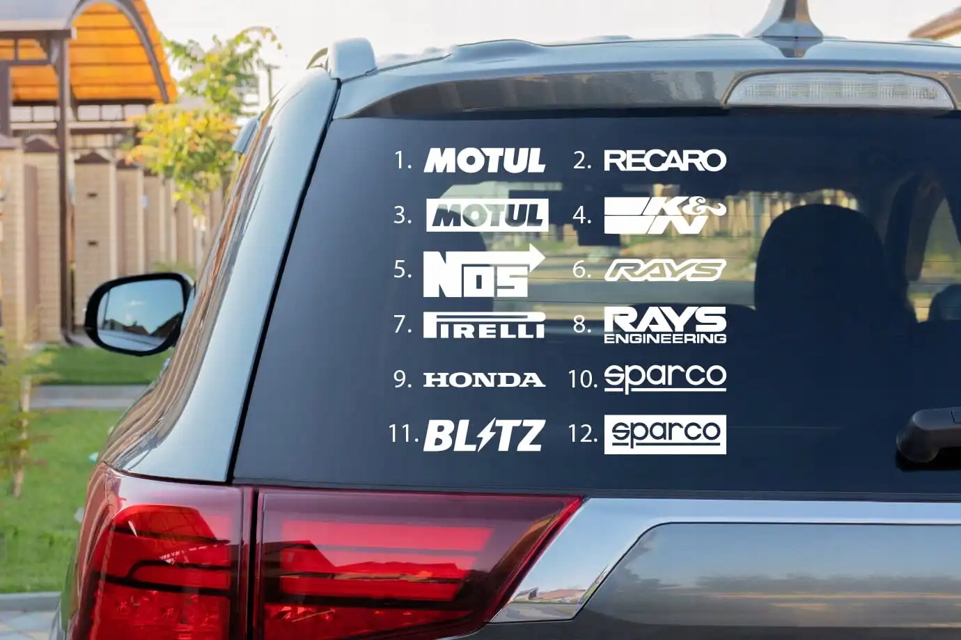 Zestaw naklejek LOGA TUNINGOWE - na samochód na auto KOLOR Producent Inny