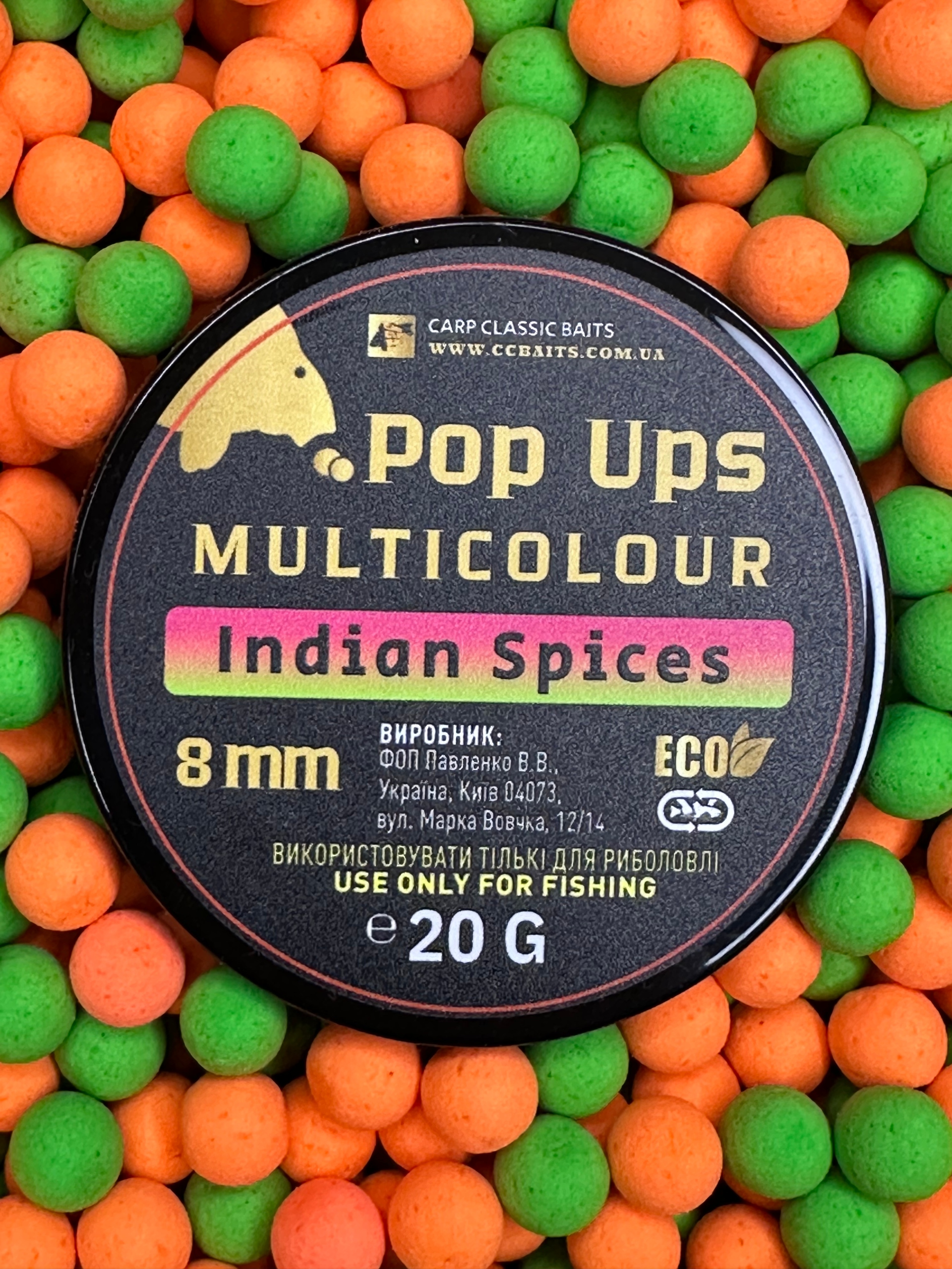 Kulki Carp Classic Baits Pop Ups 8 MM Multicolour Indian Spices