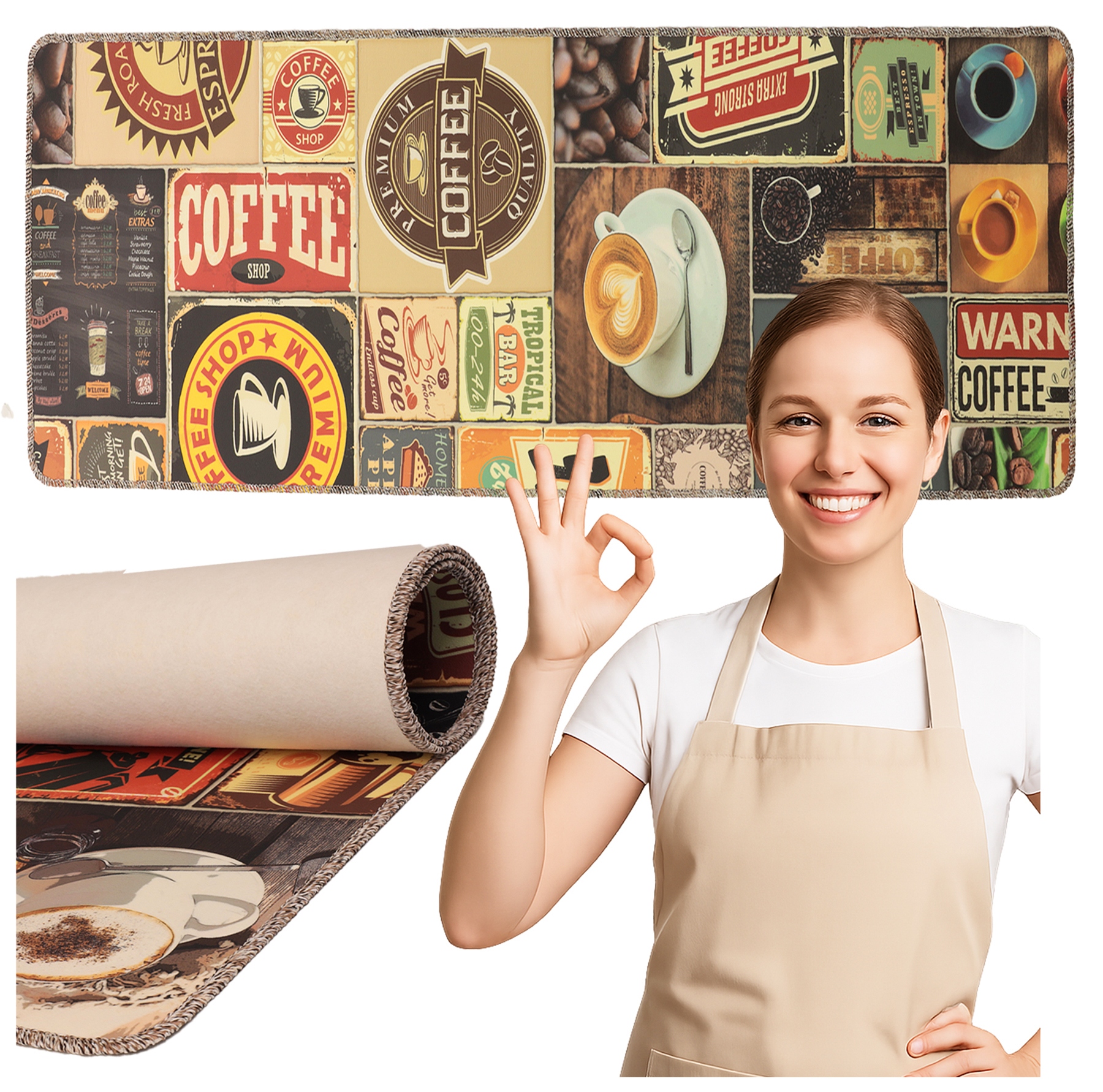 Běhoun vinylový do kuchyně vinylová podlahová rohož koberec voděodolný 80x200