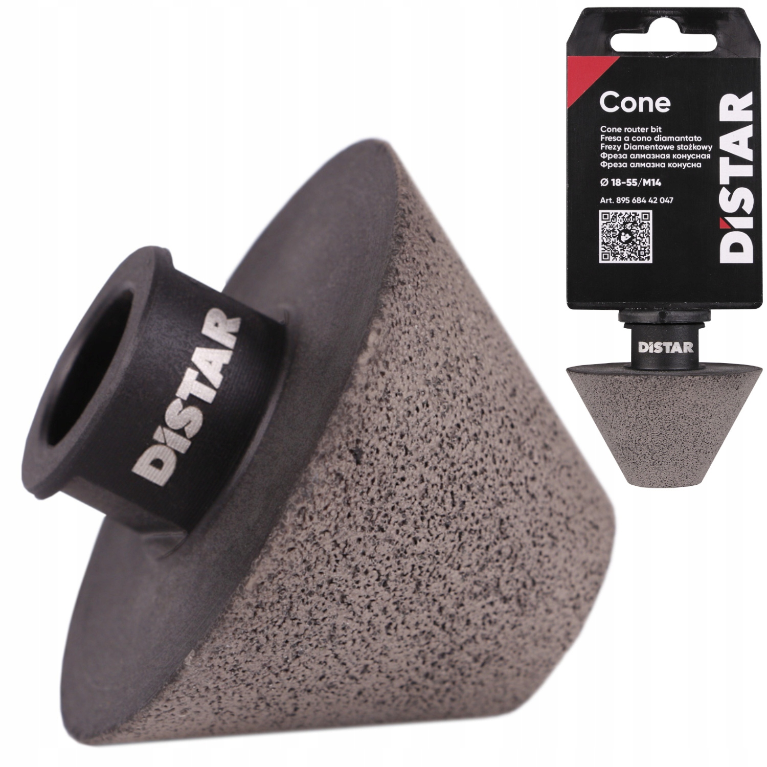 Diamantová kuželová fréza Cone 18-55 mm M14 Distar 89568442047