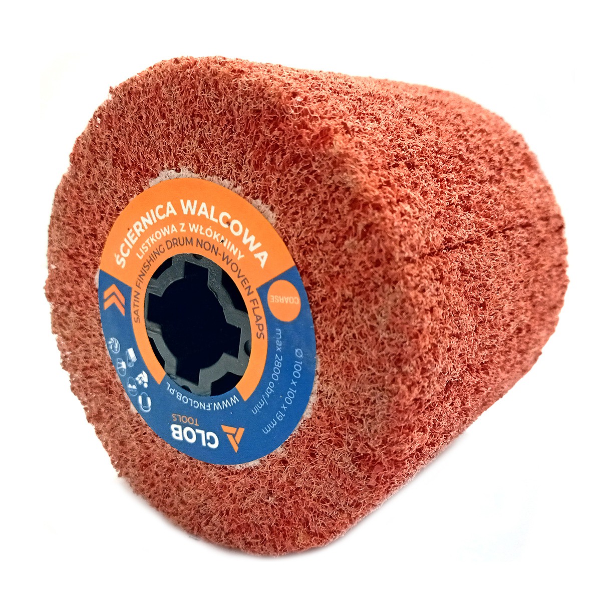 Ściernica walcowa z włókniny Coarse Glob Tools 100x100x19mm Satyniarka