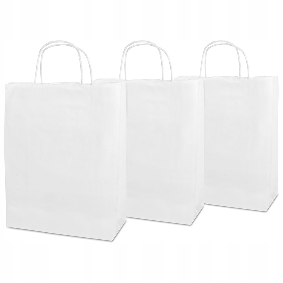 

Torba Papierowa Biała Eko Torebki 31x17x38cm 10szt