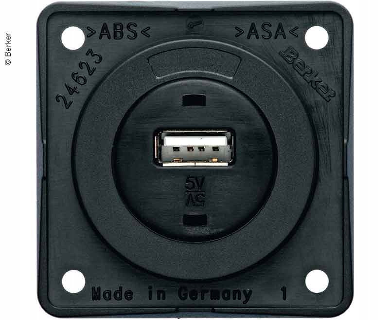 831634 - Berker Integro 1x USB 12 в 3A разъем зарядное устройство