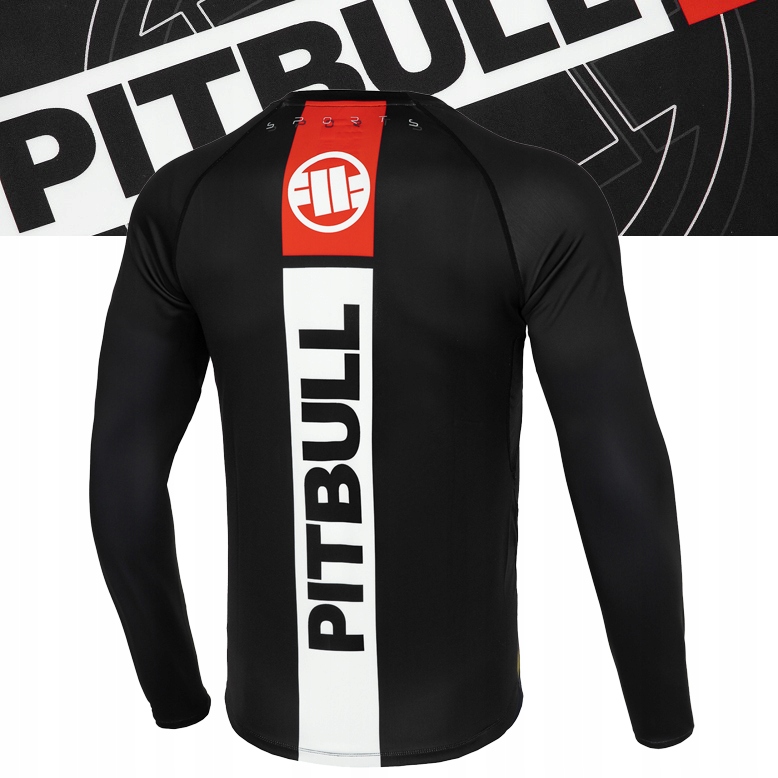 Męski Longsleeve Pitbull Treningowy Rashguard Hilltop Sports