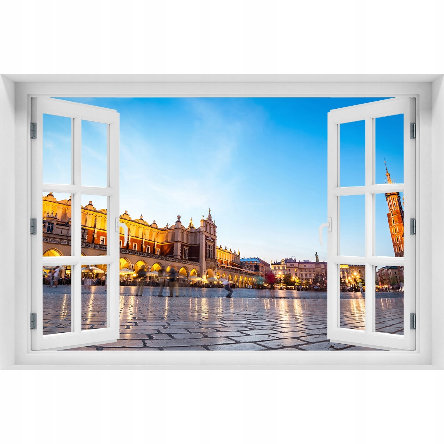 

3D Okno Naklejka ścienna Kraków Polska 150x100