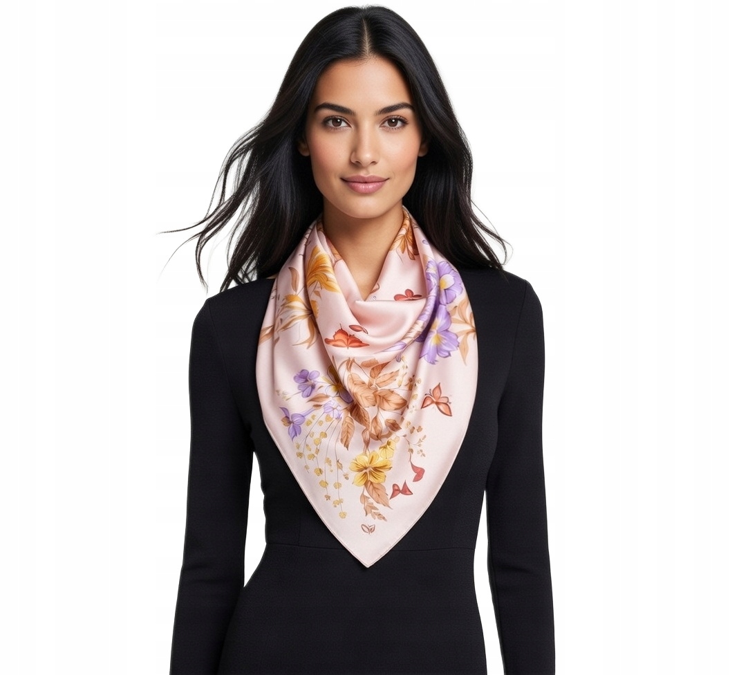 Hedvábný Šátek 100% Přírodní Hedvábí, Morušový, Prémiová Kvalita