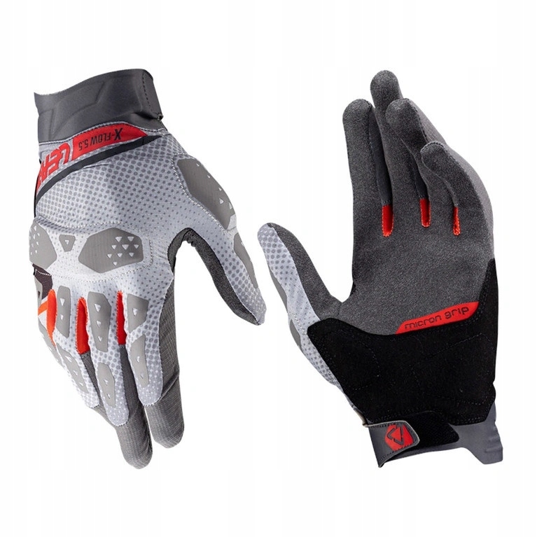 Enduro rukavice Leatt Adv X-flow 5.5 Short Mist šedý červený Darčeky