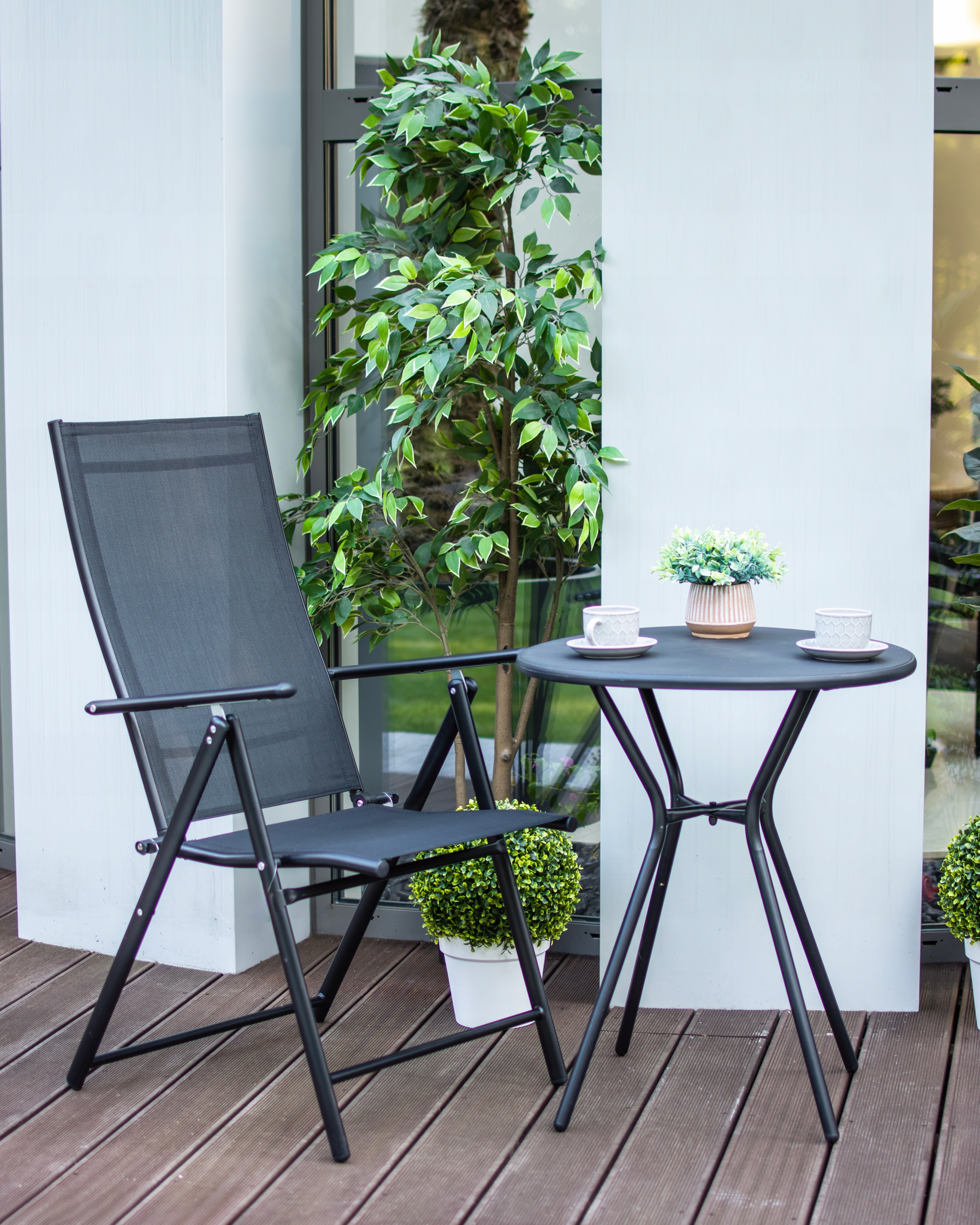 2x SKŁADANE KRZESŁO OGRODOWE REGULOWANE OPARCIE ALUMINIUM FOTEL EAN (GTIN) 5900410259065