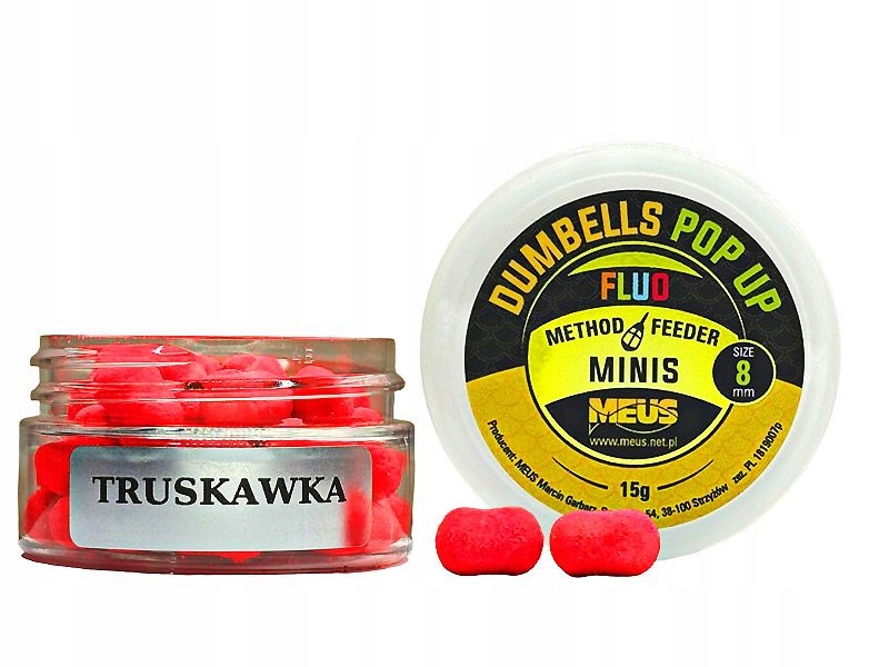 Dumbells fluo pop up 8mm truskawka minis