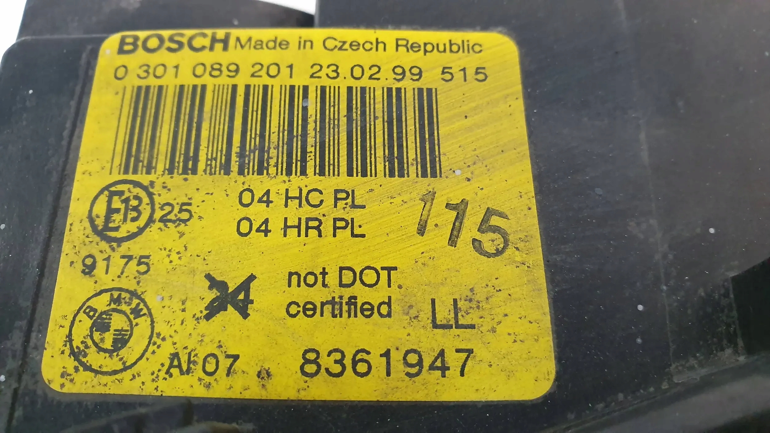 light front left 8361947 BMW 3 E46 98