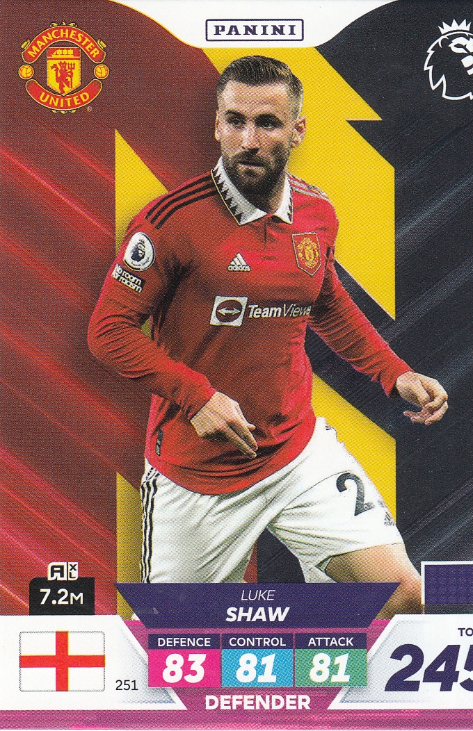 Premier League 2023 Plus Base Card Shaw 251