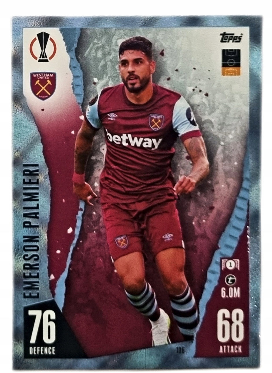 Topps Match Attax 2023/2024 Crystal Parallel 106 Emerson Palmieri