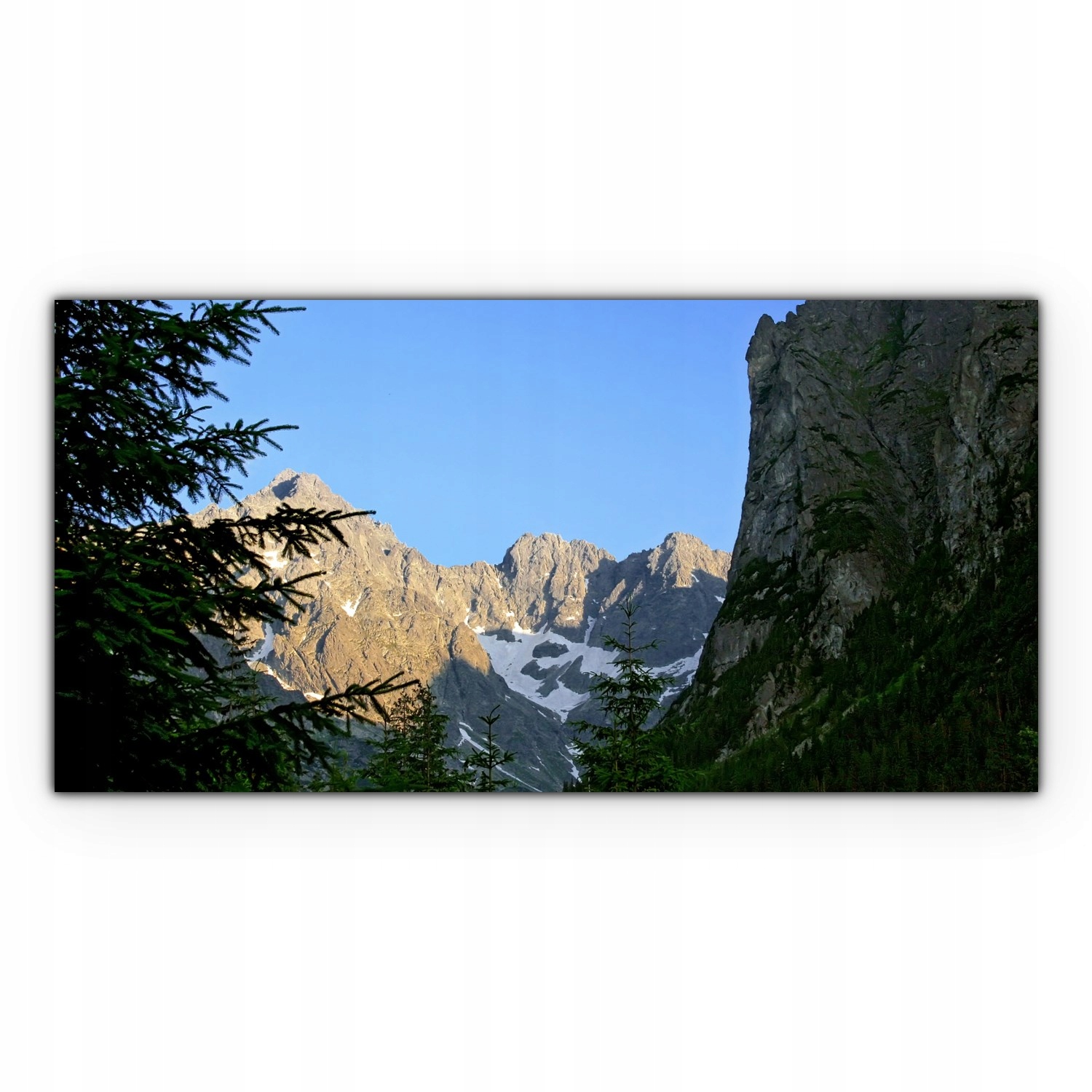 Obraz na plátně s fotografií 100x50 Měsíc Hory Nebe
