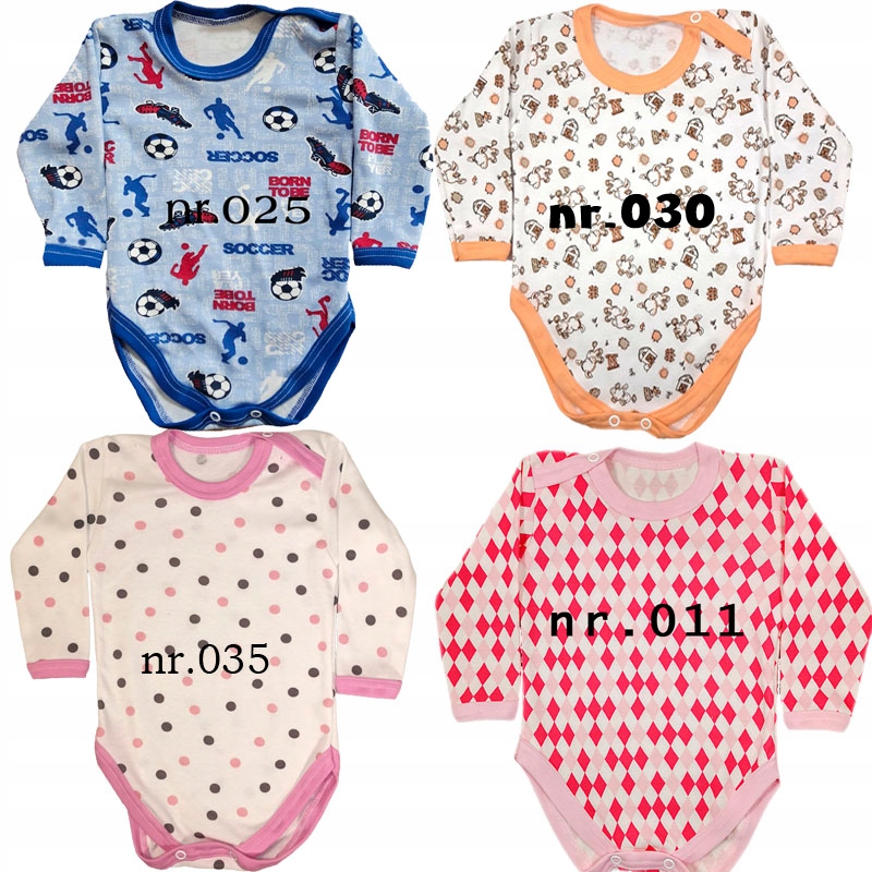 Body DŁUGI RĘKAW 100% bawełna POLSKIE 92 cm Liczba sztuk w ofercie 1000 szt.