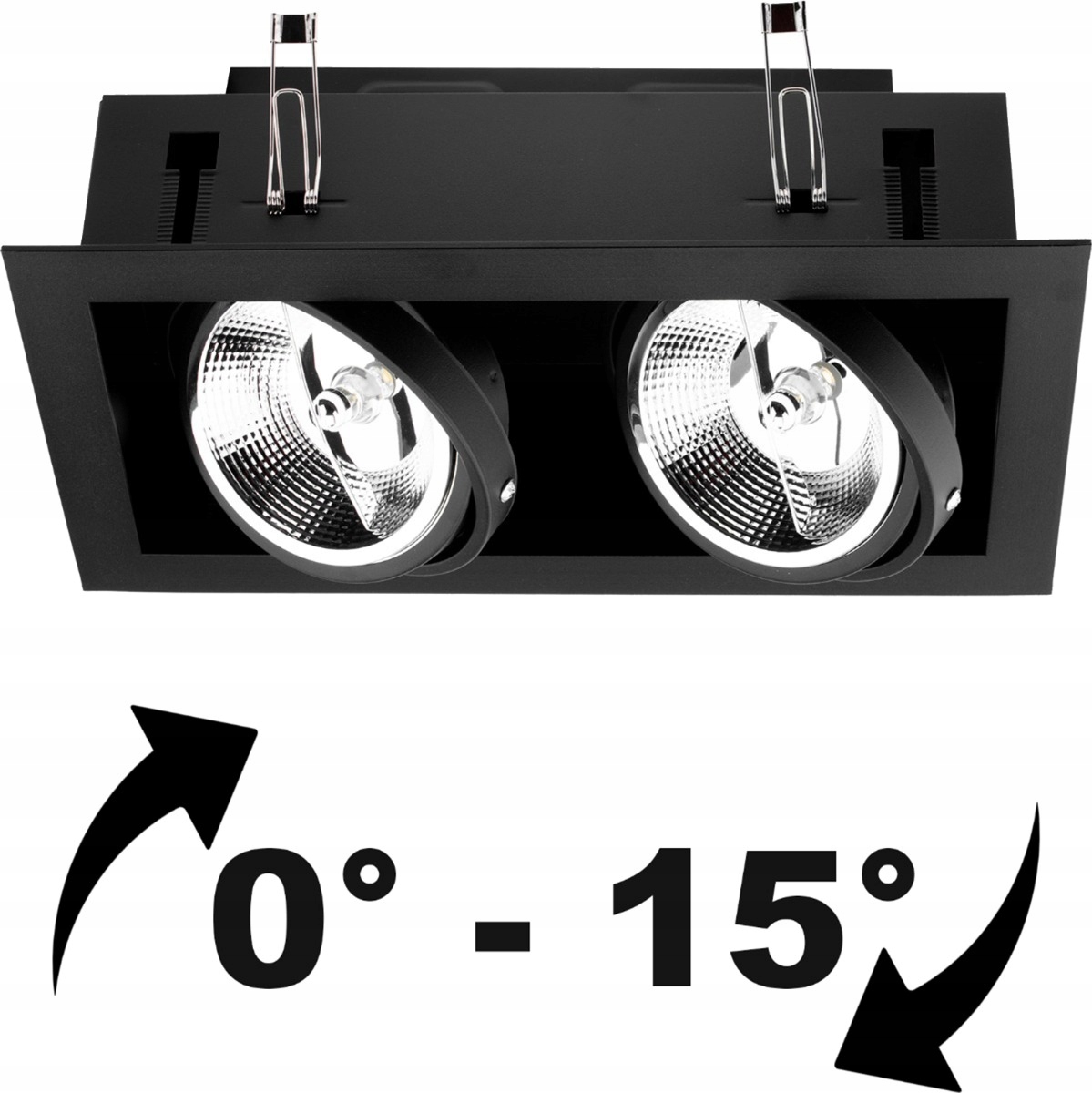 OPRAWA HALOGEN SUFITOWA RUCHOMA 2XAR111 GU10 LED Szerokość produktu 33.5 cm