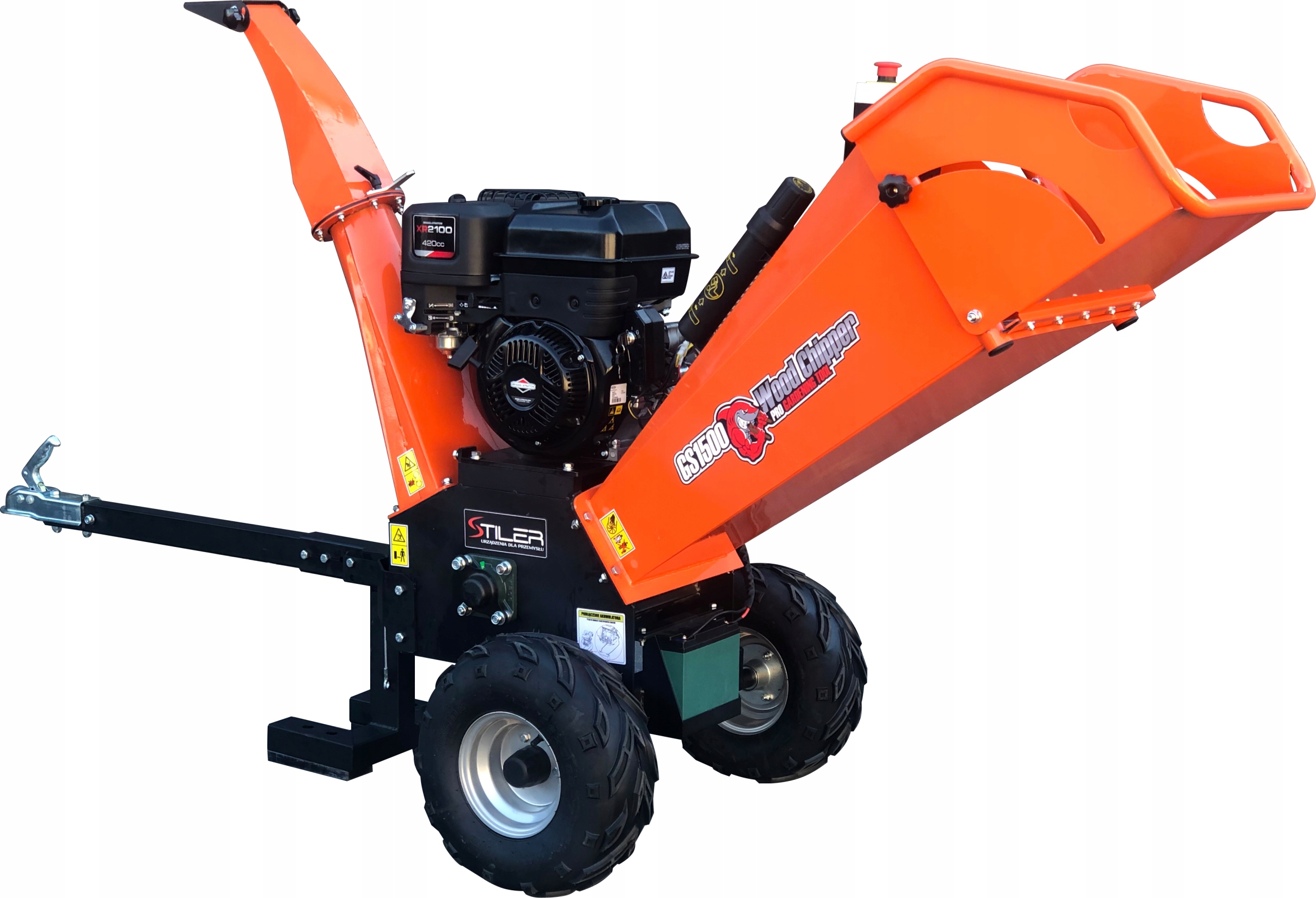 MOCNY RĘBAK ROZDRABNIACZ SPALINOWY DO GAŁĘZI STILER SILNIK B&S 13,5KM HIT