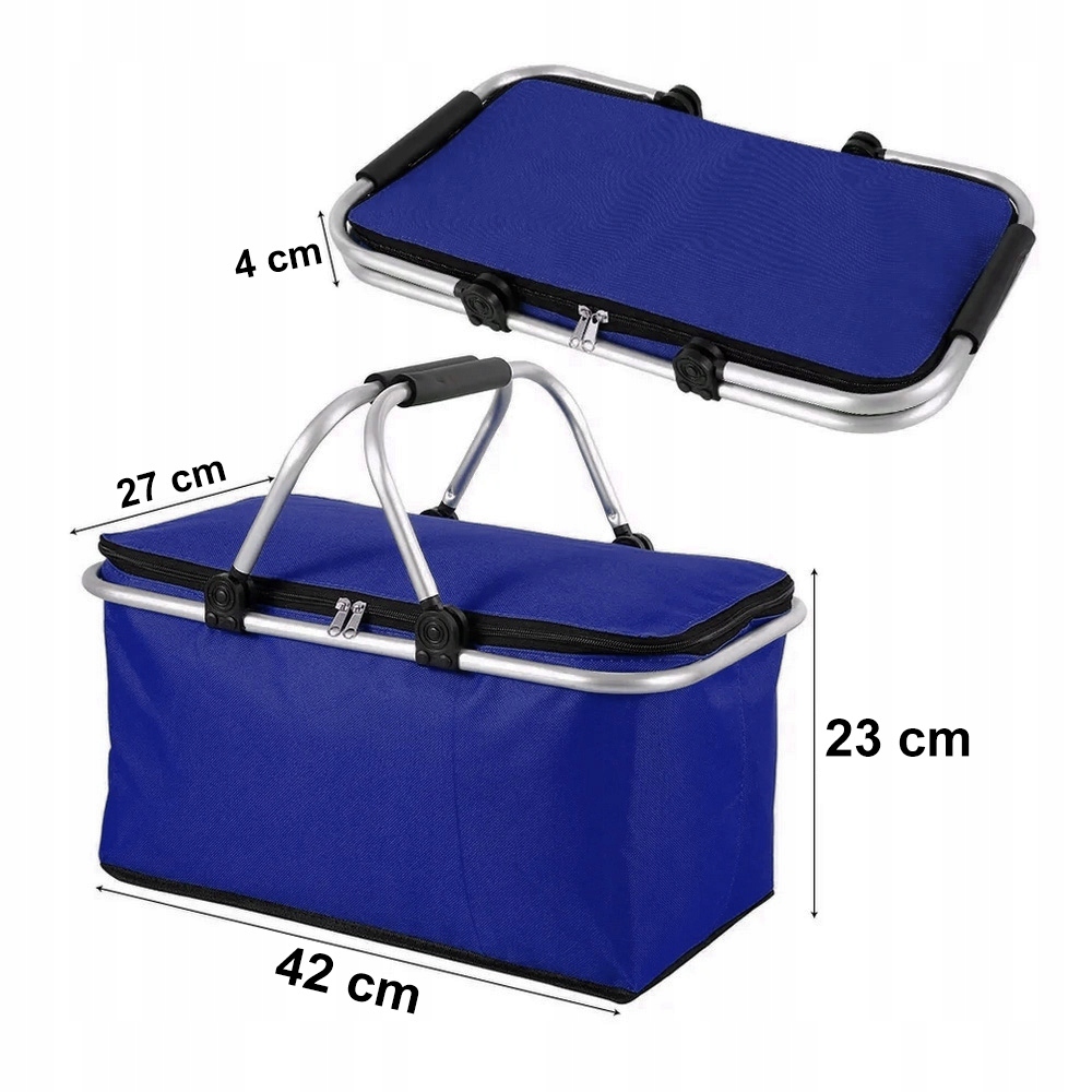 TERMICZNY KOSZYK PIKNIKOWY SKŁADANY KOSZ NA ZAKUPY Marka Rossner