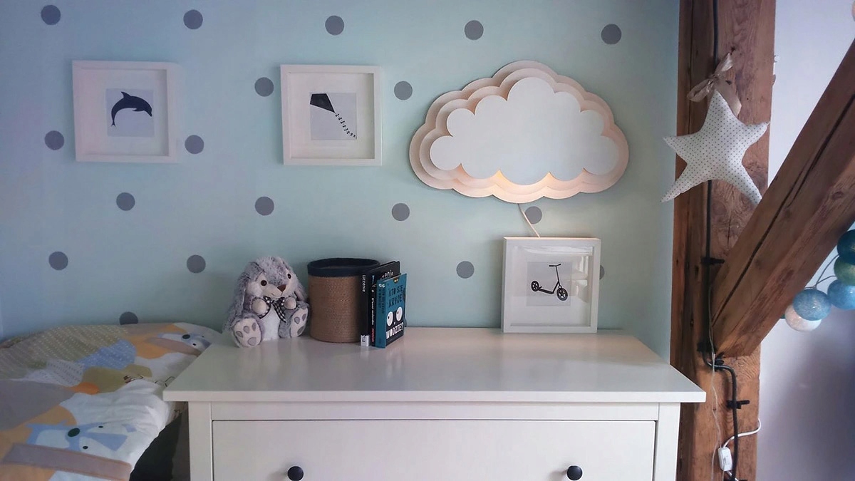 KIKI - lampa chmurka do pokoju dziecka. GRATISY ! Długość/wysokość 38 cm