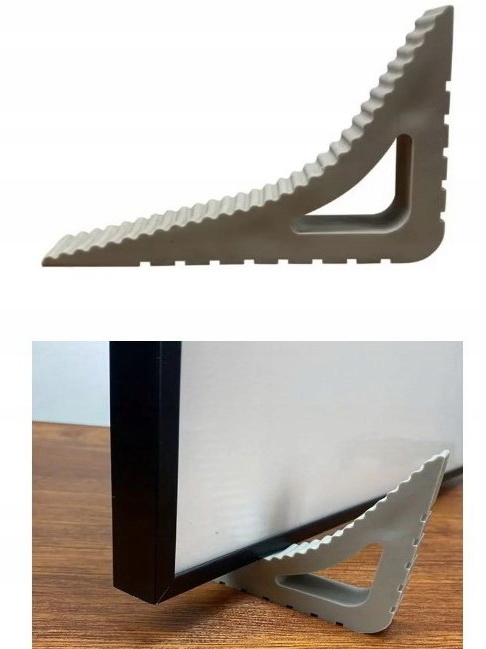 KLIN DO DRZWI ODBOJNIK BLOKADA STOPER DRZWIOWY SILIKONOWY ODBÓJ SZARY