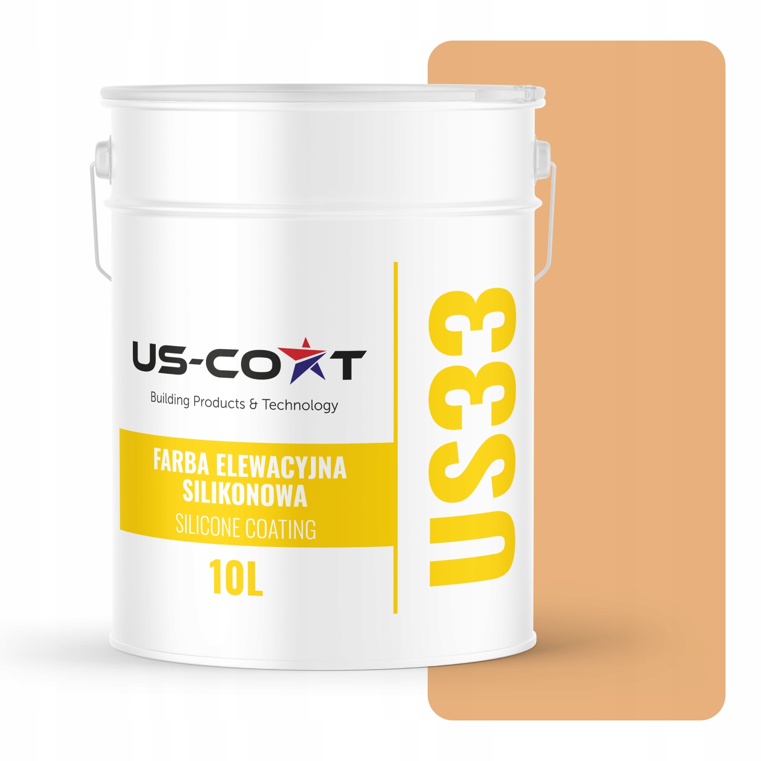 Barva Silikonová Fasádní Barva Broskvová Barva F585 10L Výrobce