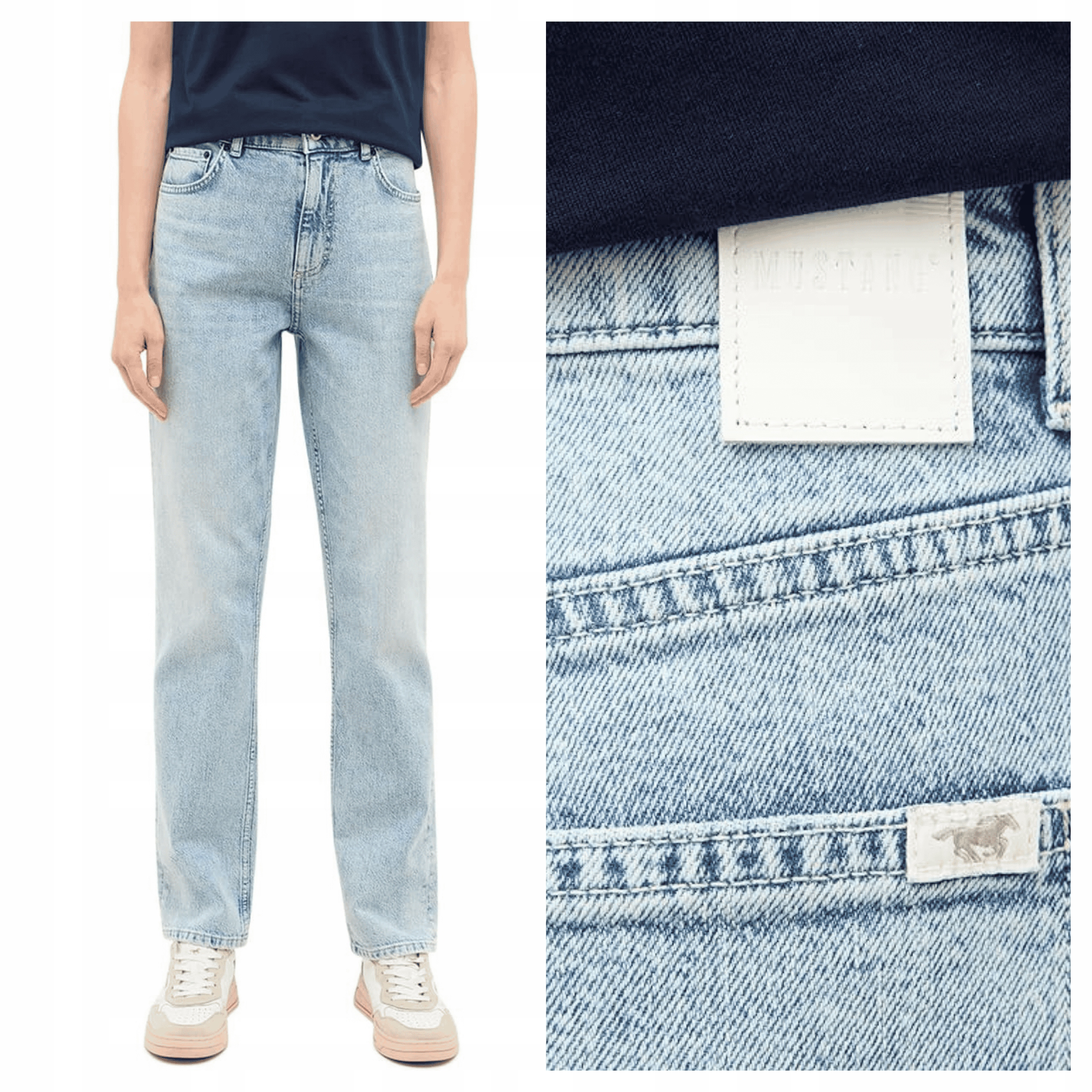 Mustang Dámské kalhoty Brooks Straight Jeans modré W30 L30