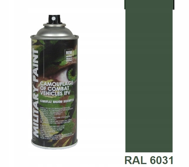 

Farba spray Military wojskowa 400ml Khaki Ral 6031