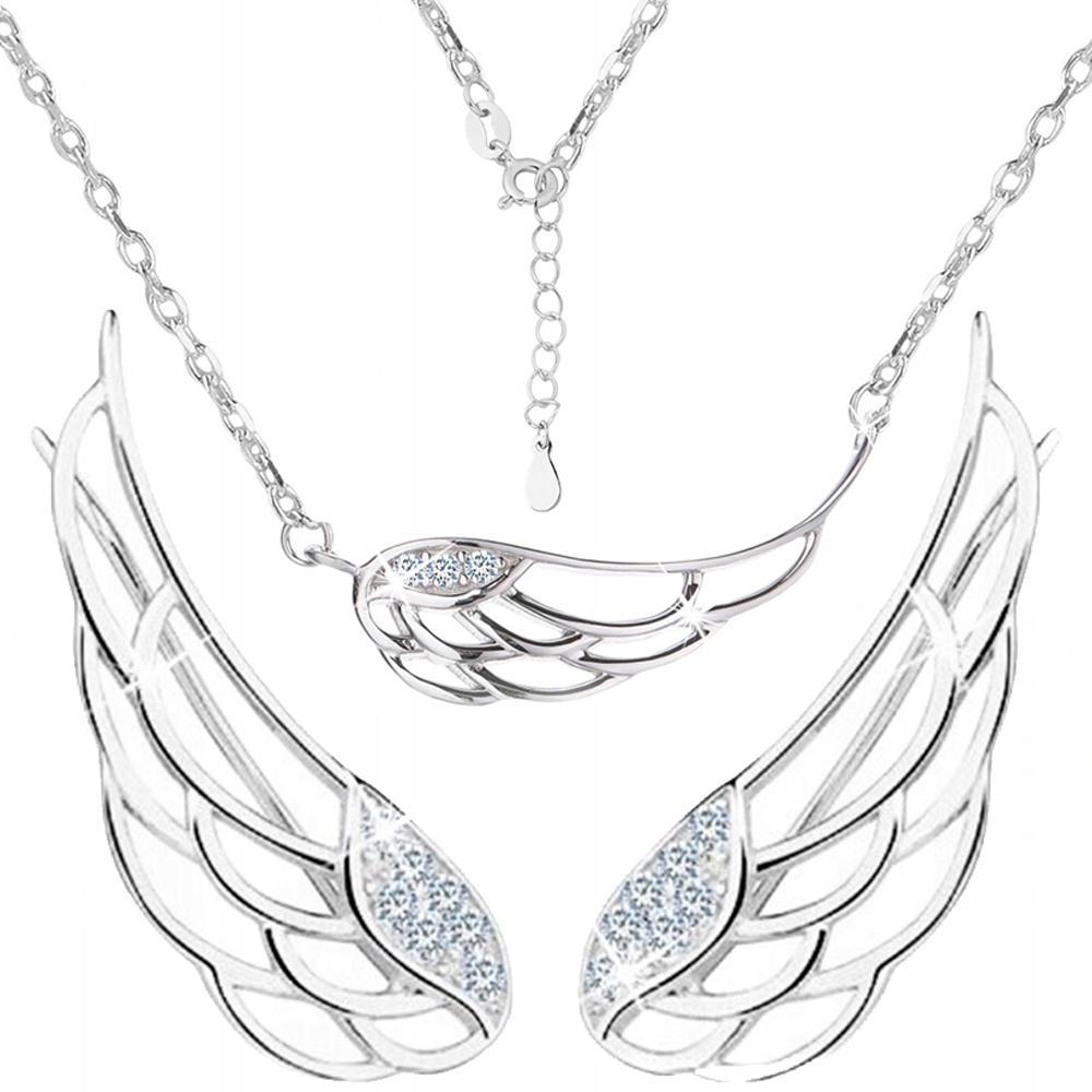 

Komplet Biżuterii Srebrnej Skrzydła Anioła Srebro
