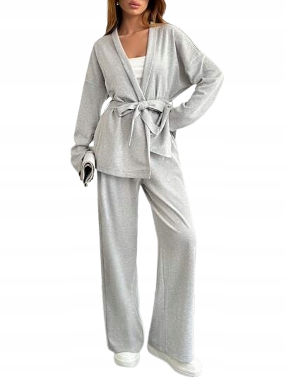 Shein Šedý Komplet Pro Nízké Ženy Svetr A Kalhoty 1KB