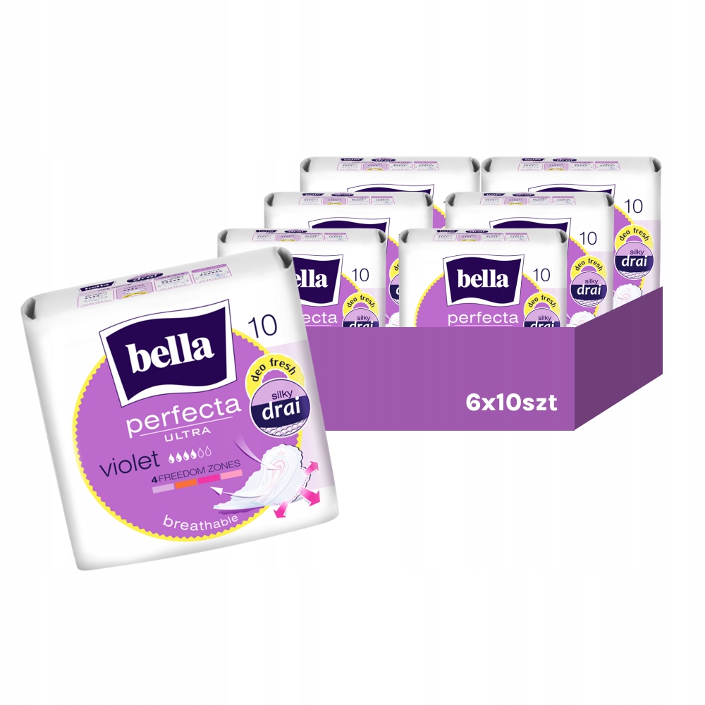 6X Bella Perfecta Ultra Violet Podpaski Higieniczne Ultracienkie 10SZT