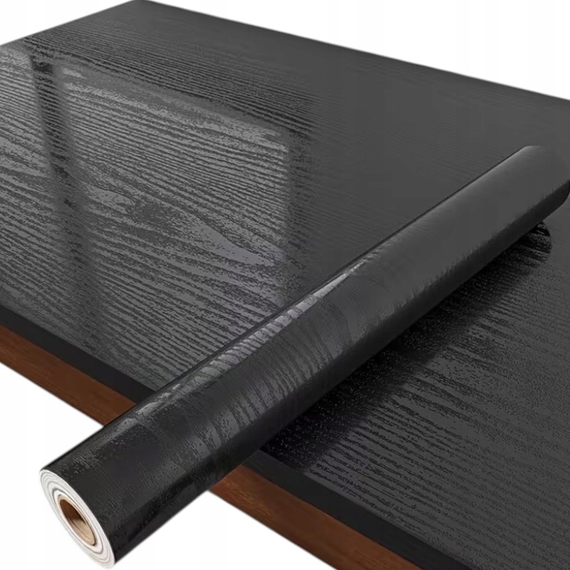 OKLEINA MEBLOWA SAMOPRZYLEPNA CZARNA DREWNOPODOBNA MEBLE STÓŁ PCV 40X100