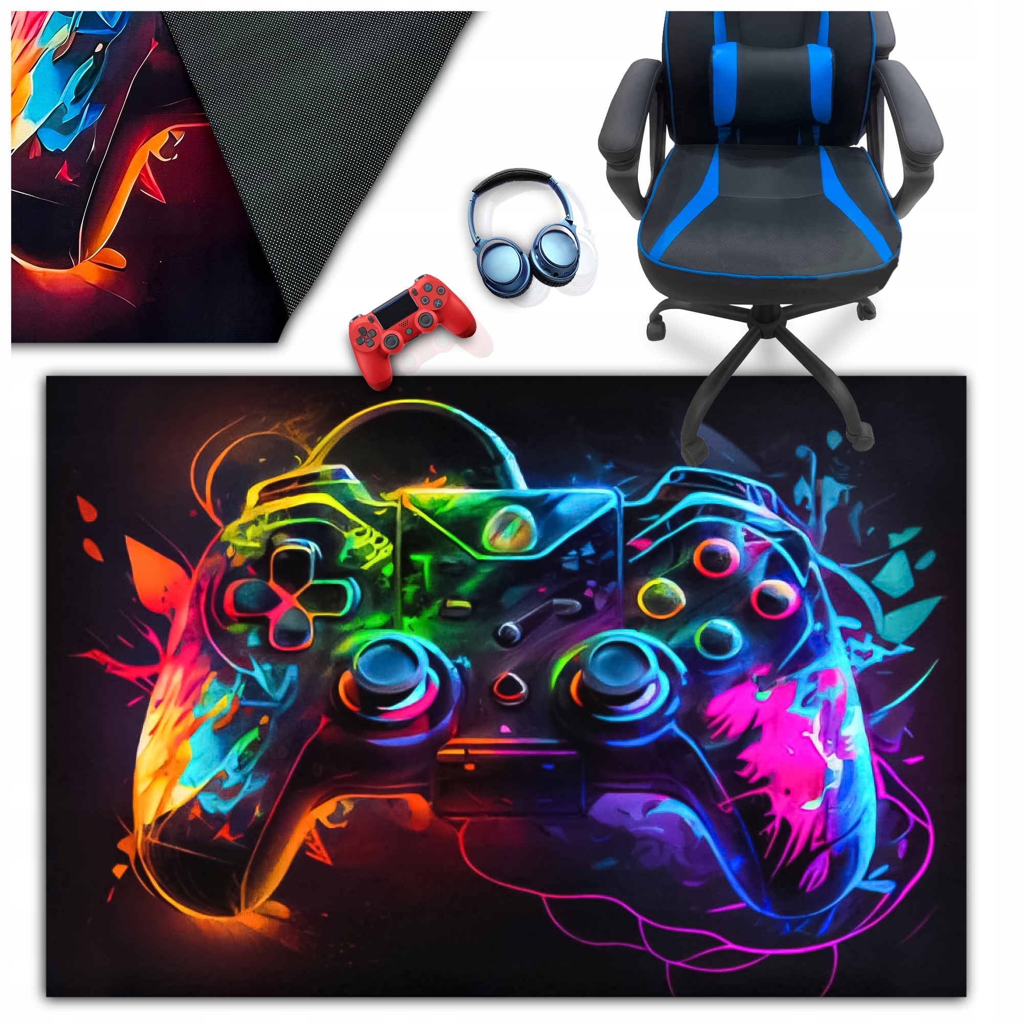 Dywan Dla Gracza Gamingowy Antypoślizgowy Młodzieżowy 120x160 CM Pad Gamer