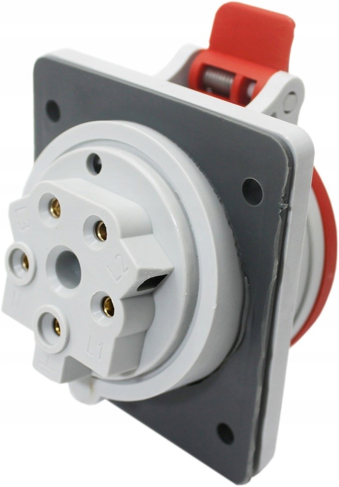 FLUSH-MOUNTED POWER SOCKET, ANGLE 5P 16A 400V IP44 ELEKTROMET GSP 16/5 921850 Outlet type socket