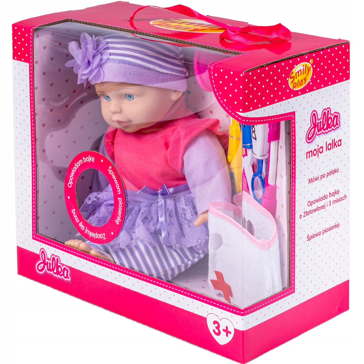 LALKA LEKARZ MÓWIĄCA SENSORYCZNA Z AKCESORIAMI 3+ Marka Smily Play