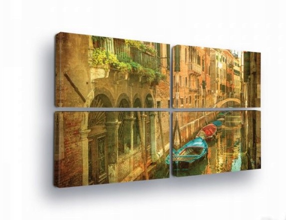 Obraz 120x80 Benátky kanál Itálie krajina městská romantismus architektura