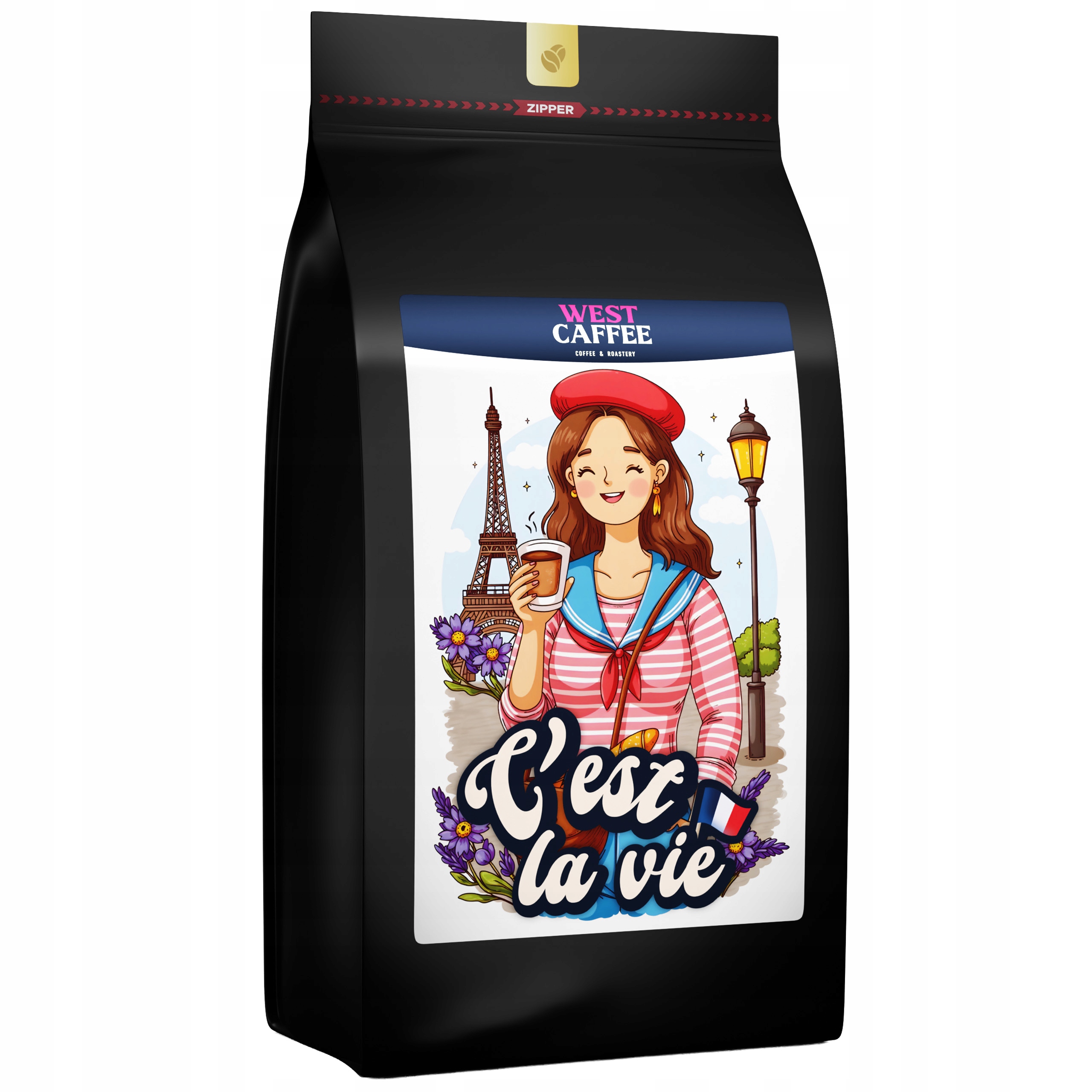 Levně Káva zrnková Cest La Vie 1 kg Arabica x Robusta France Blend
