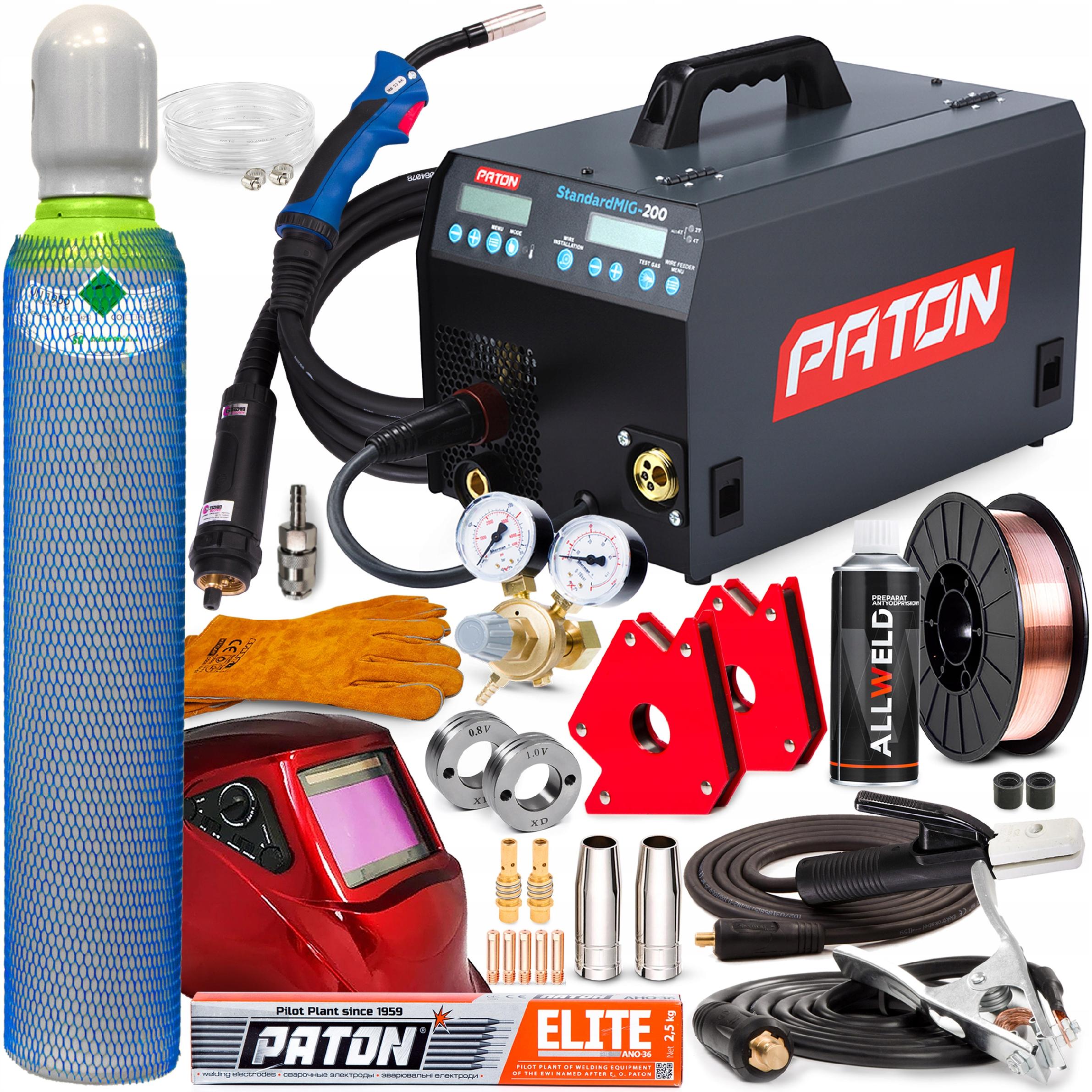 SPAWARKA MIGOMAT PATON PSI 200 STANDARD MIG MAG MMA TIG 230V 200A IGBT 3W1