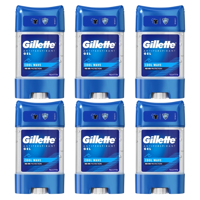 6 x Gillette Cool Wave 48H antiperspirant v gelu 70 ml