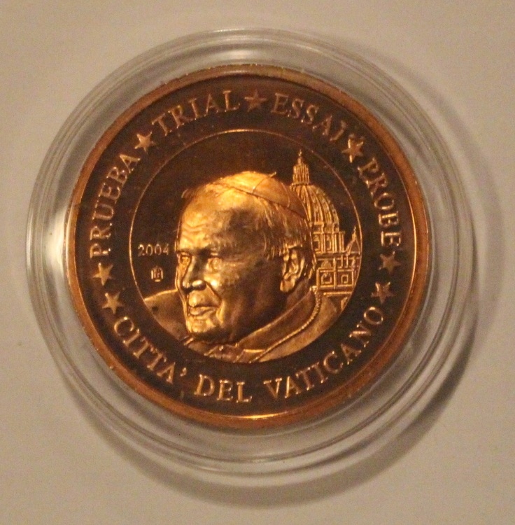 WATYKAN 2004 5 EURO CENT CENTÓW JAN PAWEŁ II - SPECIMEN PRÓBA, RZADKOŚĆ