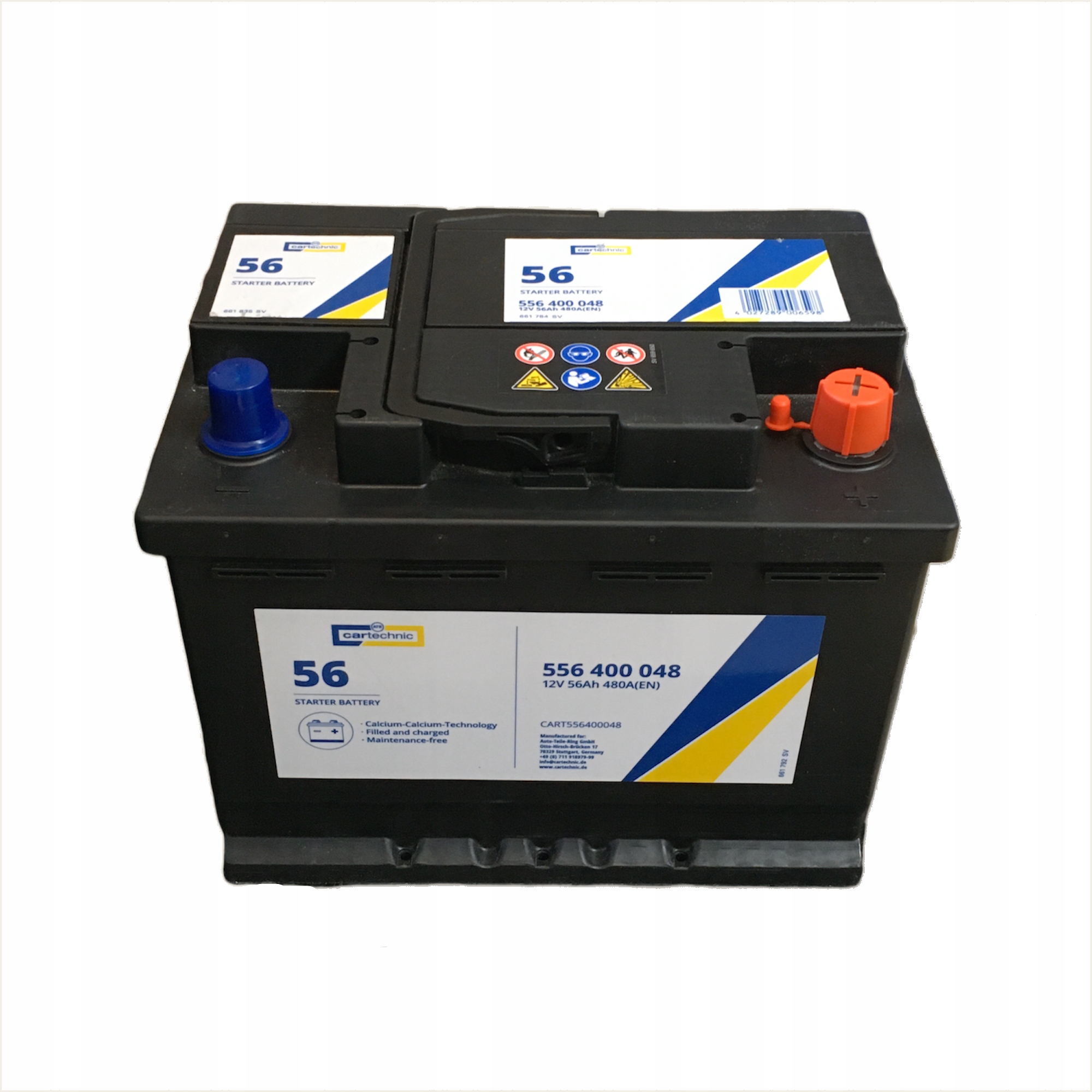 AKUMULATOR CARTECHNIC 56 Ah 480A P+