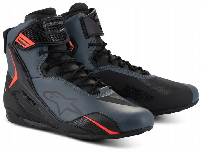 Alpinestars Faster 4 Čierny Grey Red Motocyklové Krátke Letné