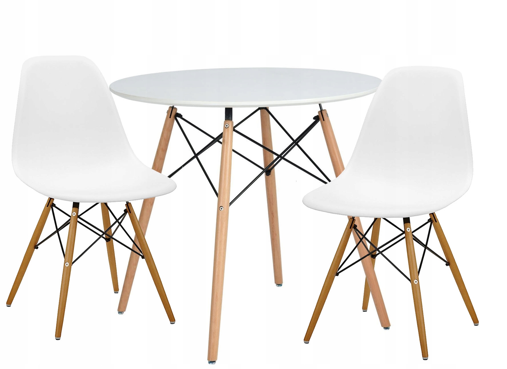 Stalas + 2 kėdės Modernaus skandinaviško stiliaus DSW Prekės kodas 001