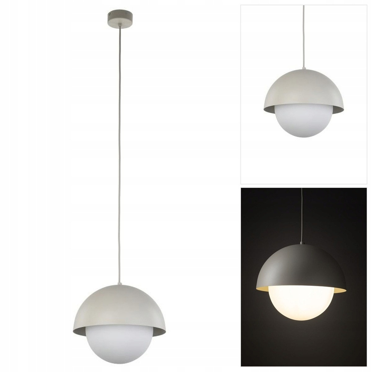 Závěsná lampa Bono béžová, moderní teplá forma v obývacím pokoji Tk Lighting