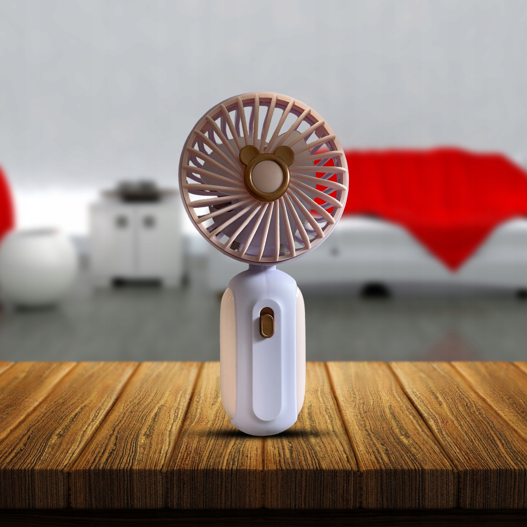 MINI WENTYLATOR USB DO ŁADOWANIA - RÓŻ Z FIOLETEM - 677-54 Stan opakowania oryginalne