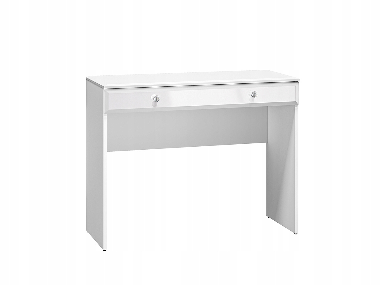Toaletní Stolek 1S Glamour 0501 Bílý Lesk Bílý Mat