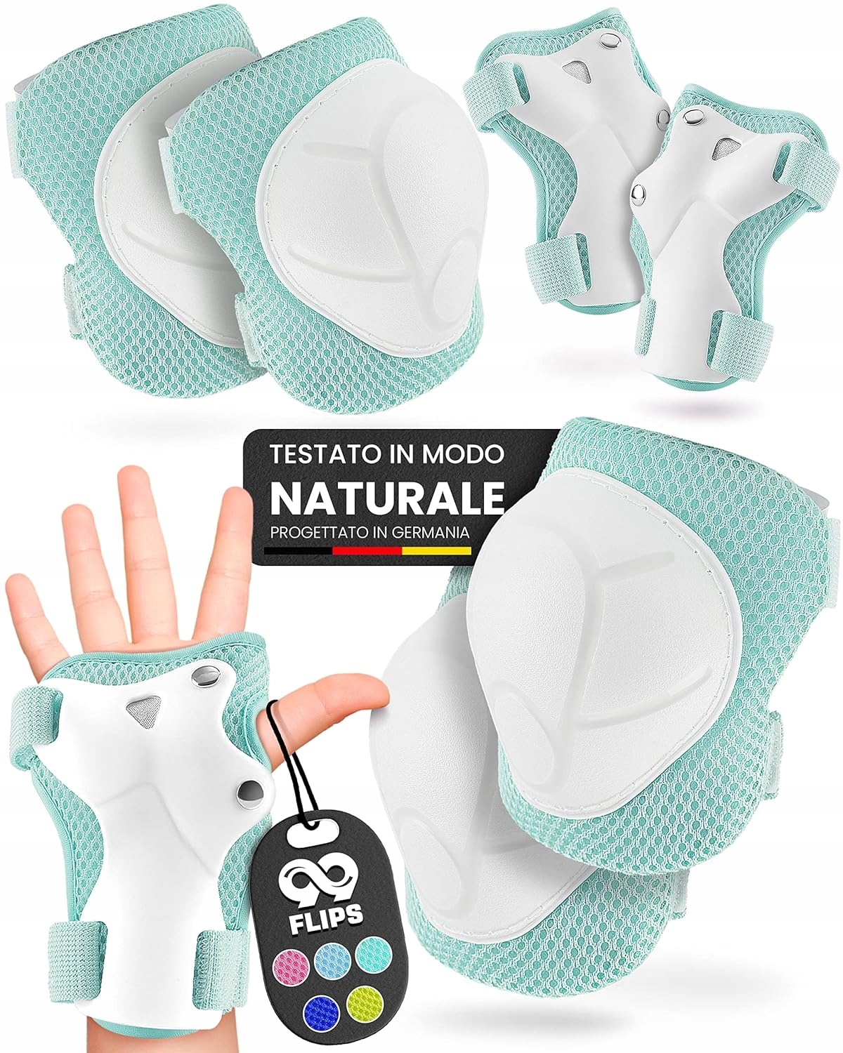 Ochraniacze Dla Dzieci Na Łyżwy Rolki Zestaw Na Łokcie Kolana Ręce