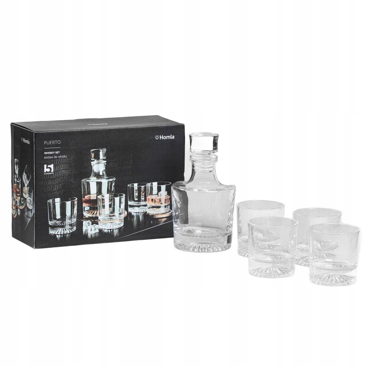 Sada Puerto Pro Whisky karafa sklenice na whisky 5 ks Homla