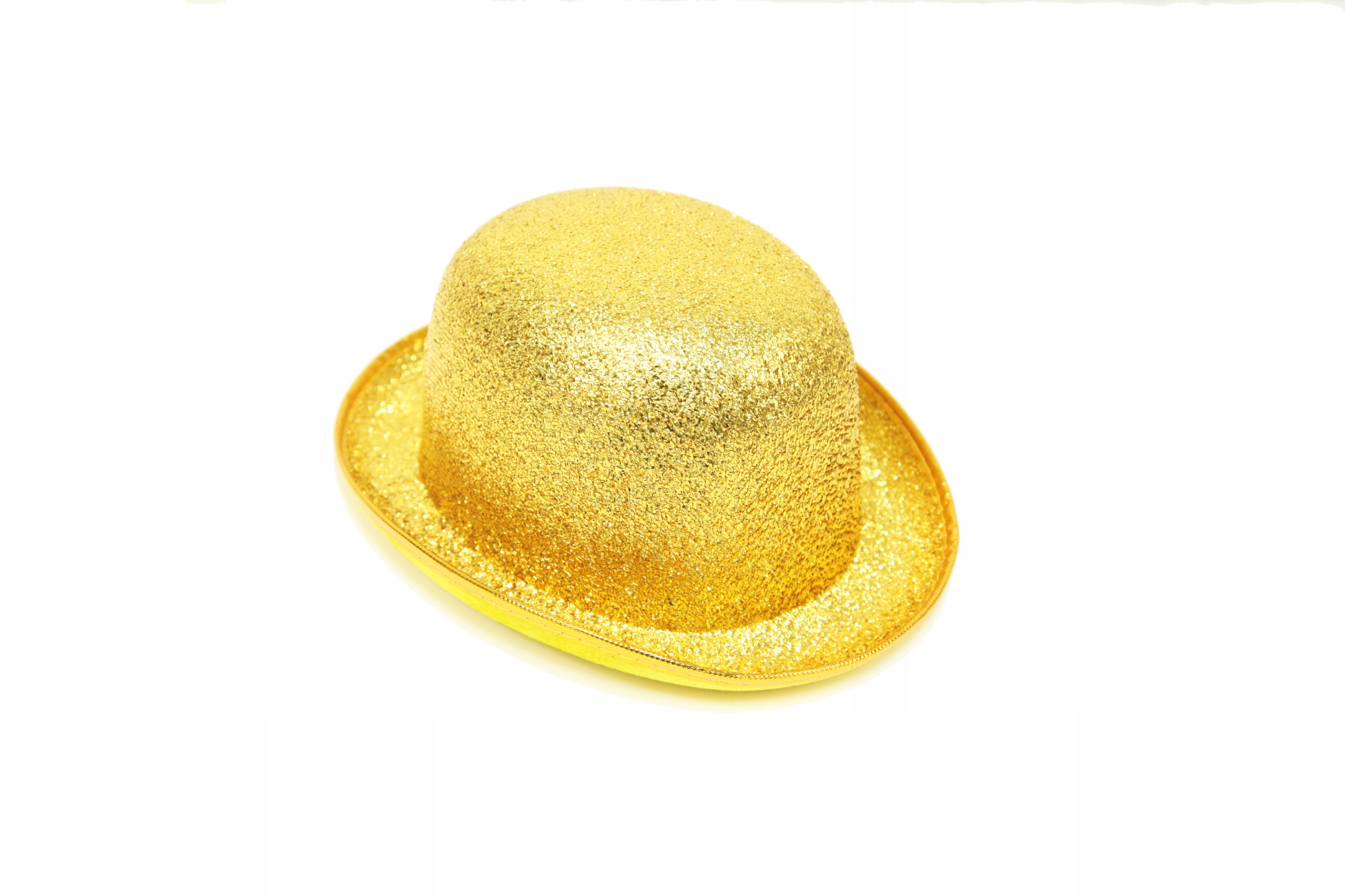 MELONIK KAPELUSZ / ZŁOTY / BROKAT